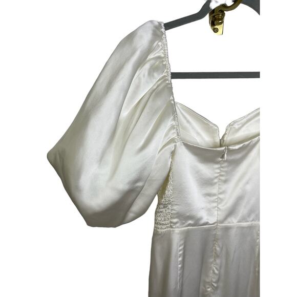 Amanda Uprichard Santucci Silk Dress Ruched Smocked Cocktail Party Bridal Small - Picture 11 of 11